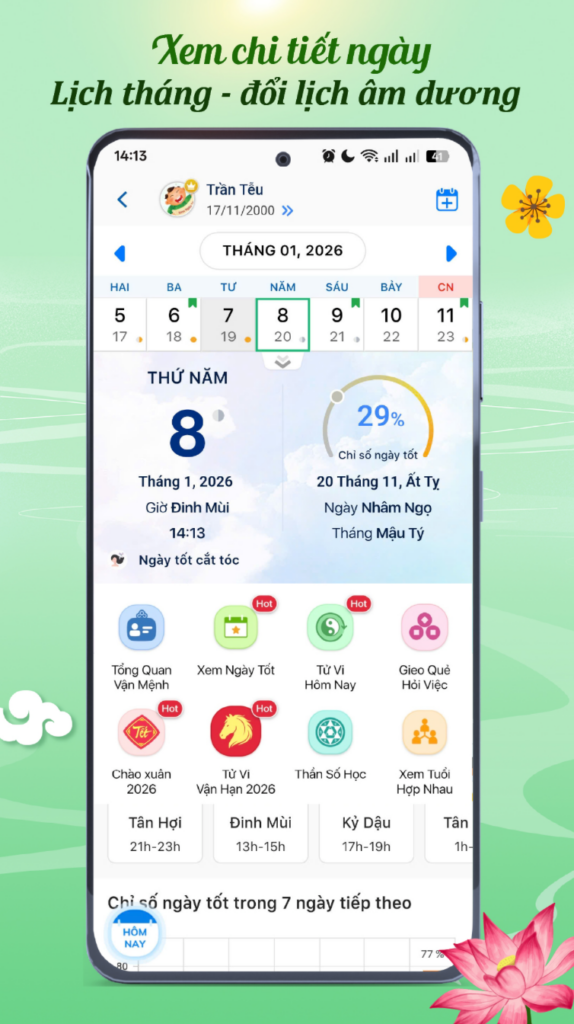 App lịch vạn niên nào tốt và chính xác nhất 2026
