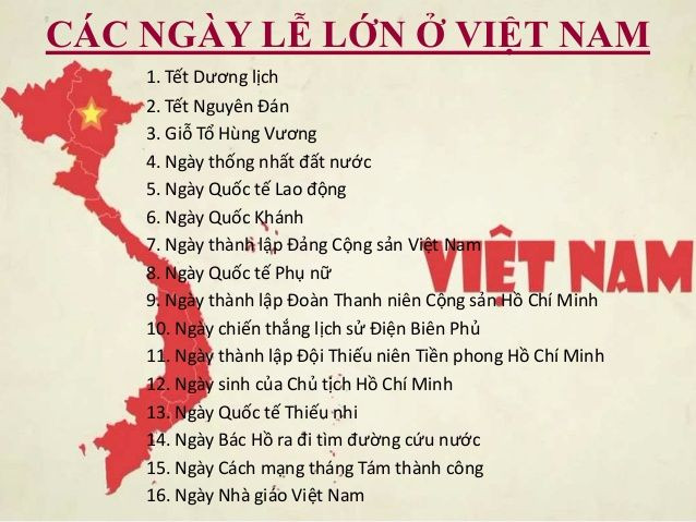 Các ngày lễ, ngày kỷ niệm theo âm lịch quan trọng trong năm