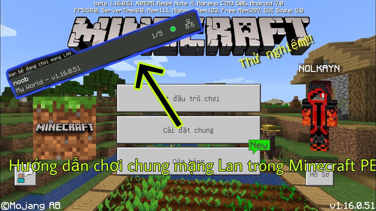 Cách chơi Minecraft cùng bạn bè qua LAN và server