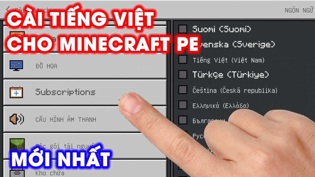 Cách chuyển Minecraft sang tiếng Việt