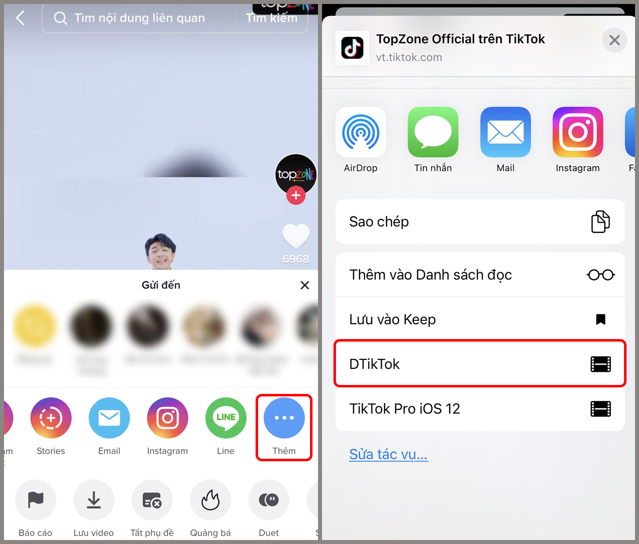Cách tải video TikTok không logo trên iPhone (không cần app)