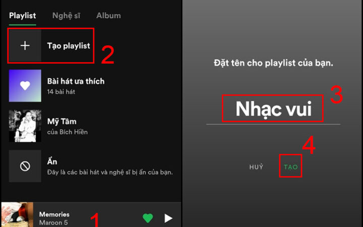 Cách tạo và quản lý playlist trên Spotify