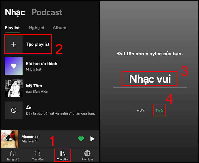 Cách tạo và quản lý playlist trên Spotify