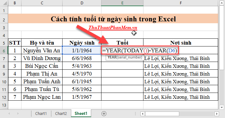 Cách tính tuổi chính xác theo ngày sinh