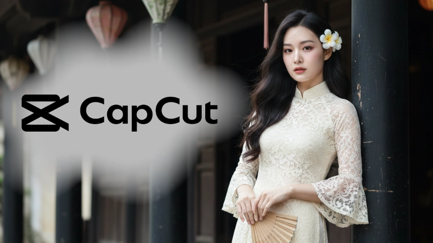 Mẫu CapCut ghép nhạc áo dài 'sống ảo' du xuân