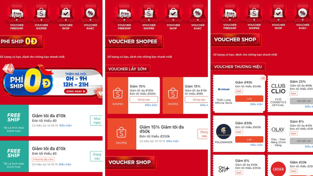 Shopee có sale gì hôm nay / khung giờ vàng