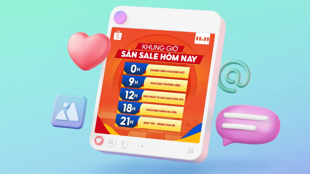 Shopee có sale gì hôm nay / khung giờ vàng