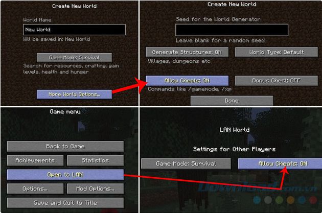 Tổng hợp lệnh (command) cơ bản trong Minecraft