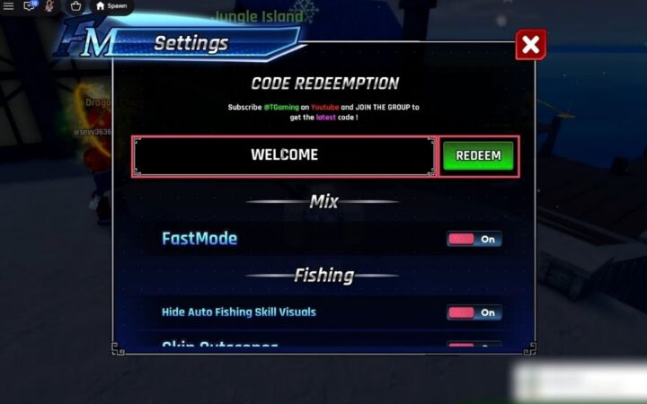 Code Fishing Master mới nhất tháng 2026